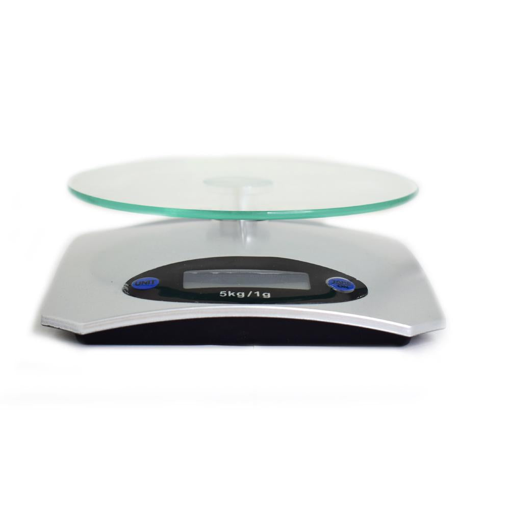 Gramera Digital 5 Kg Vidrio Redondo Ke5 Ht1544