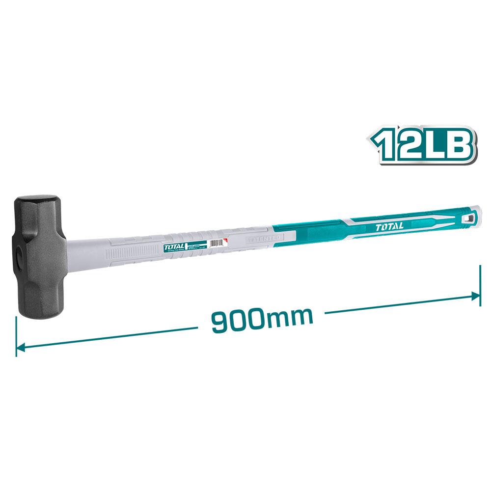 Porra 12 Lb Hierro Mango Fibra De Vidrio Total Tht750516