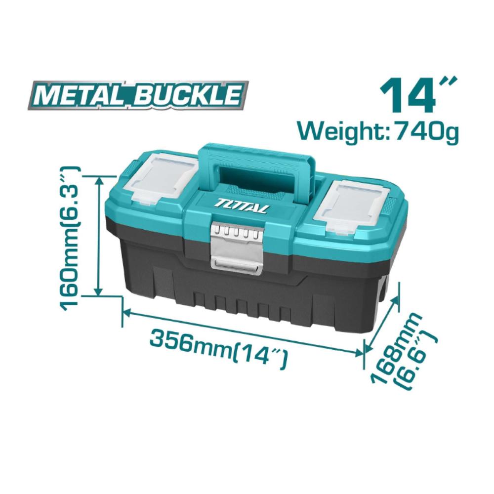 Caja Herramienta 14 Plastica Cierre Metalico Total Tpbx0142