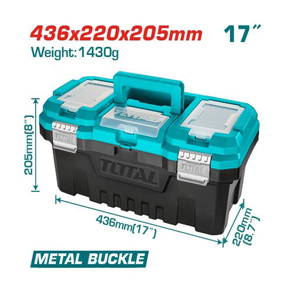 Caja Herramienta 17 Plastica Cierre Metalico Total Tpbx0172
