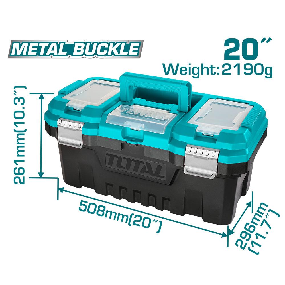 Caja Herramienta 20 Plastica Cierre Metalico Total Tpbx0202
