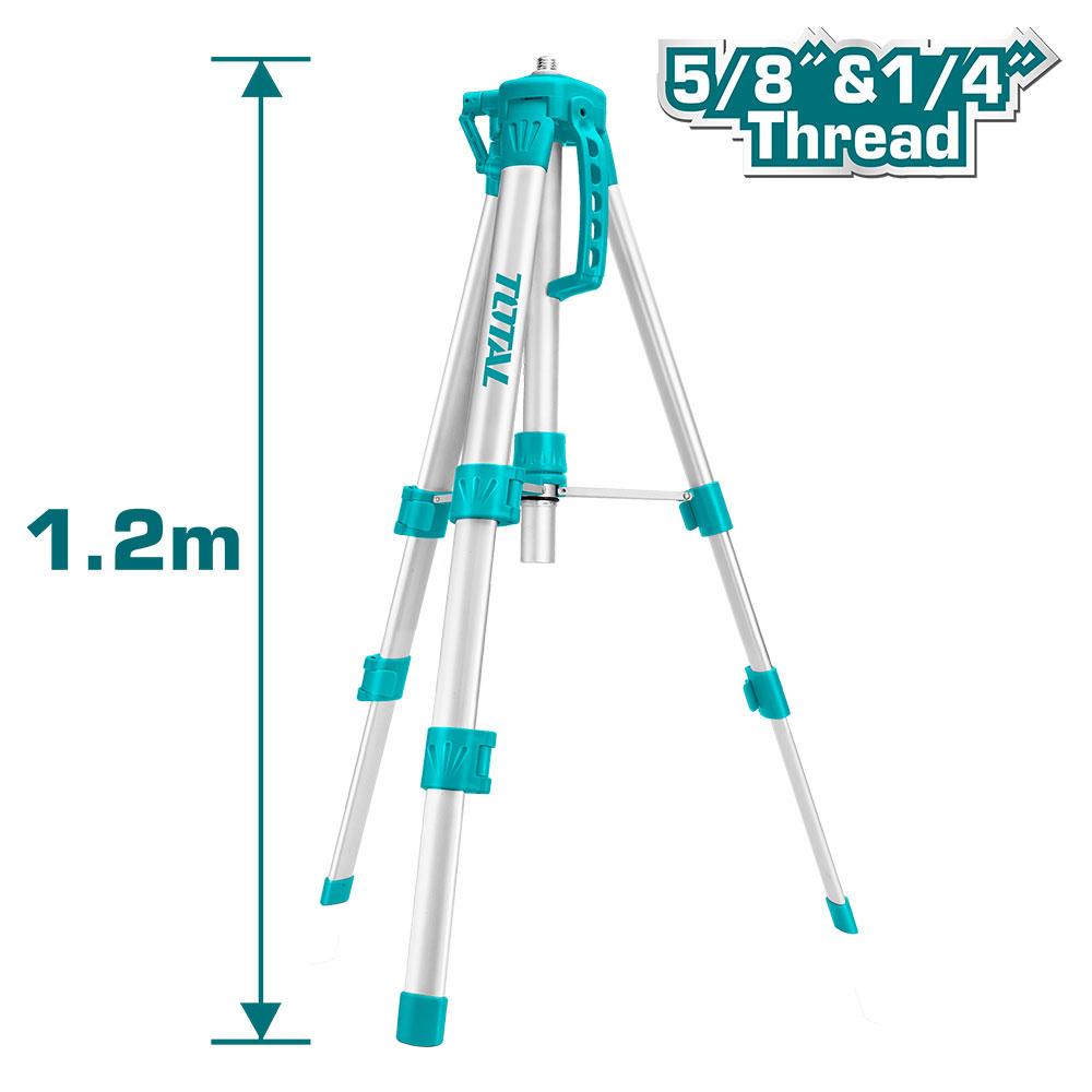 Tripode 1200 Mm Aluminio Tuercas De 58 Y 14 Total Tllt01152