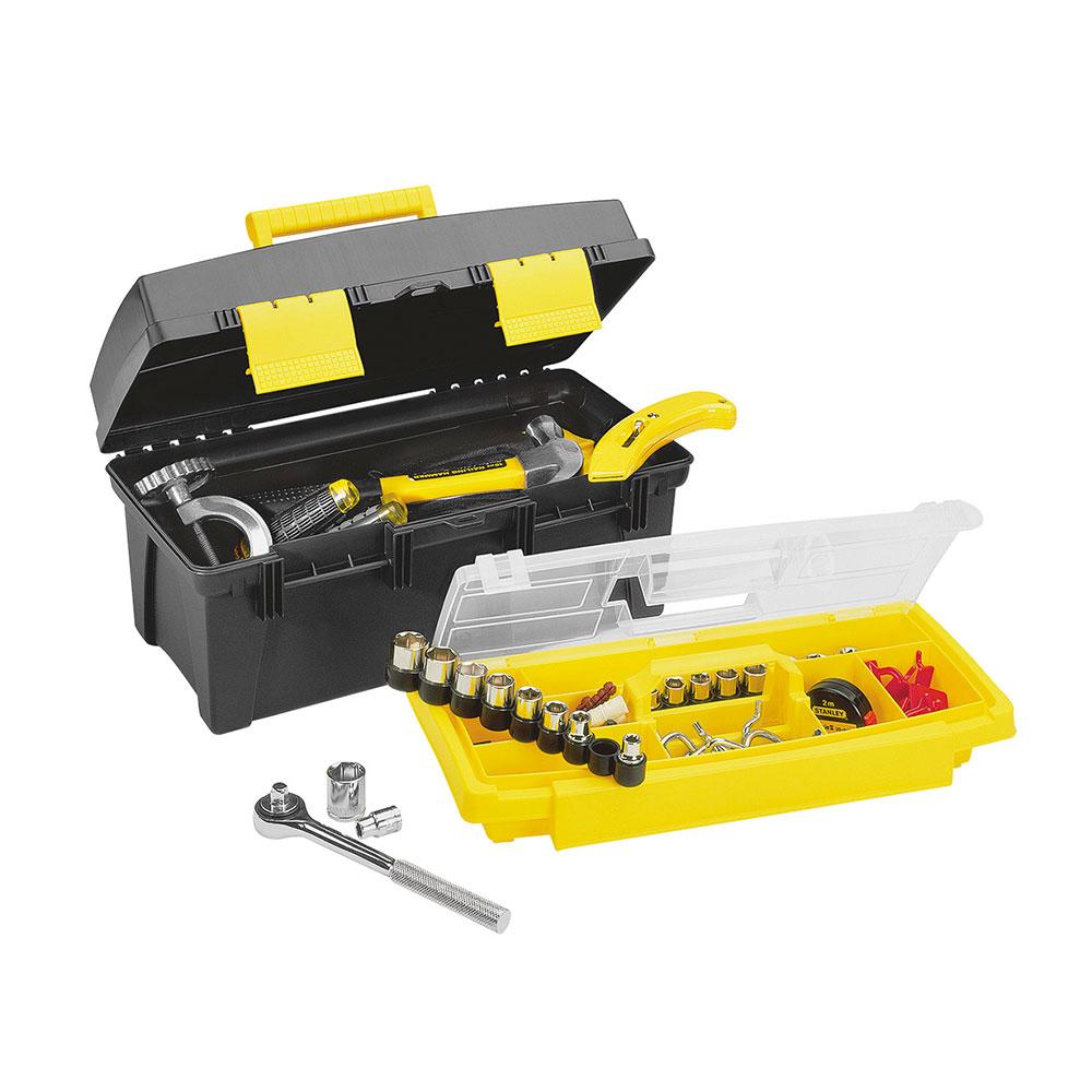 Caja Herramienta 16 Con Bandeja Organizadora Negra Rimax 3994