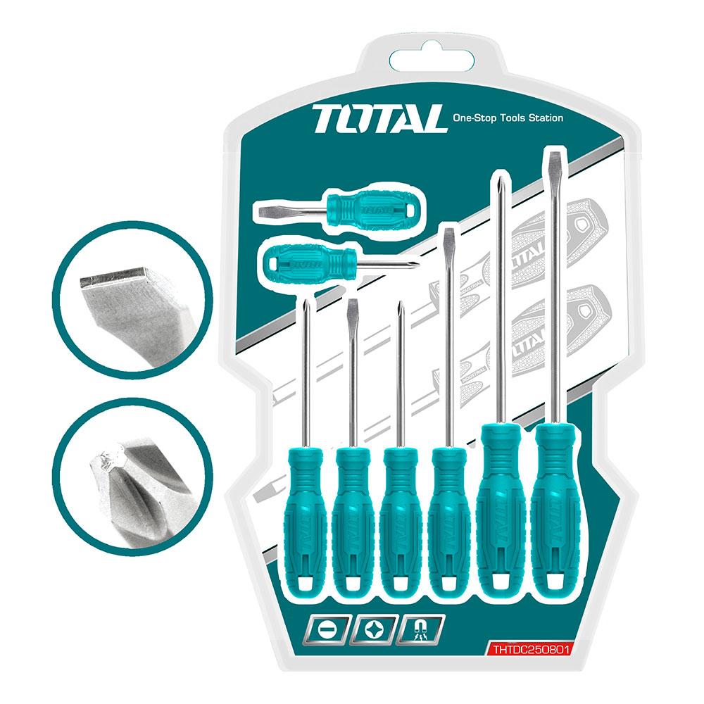 Juego Destornilladores X 8Pcs Cromo Vanadium Total Thtdc250801
