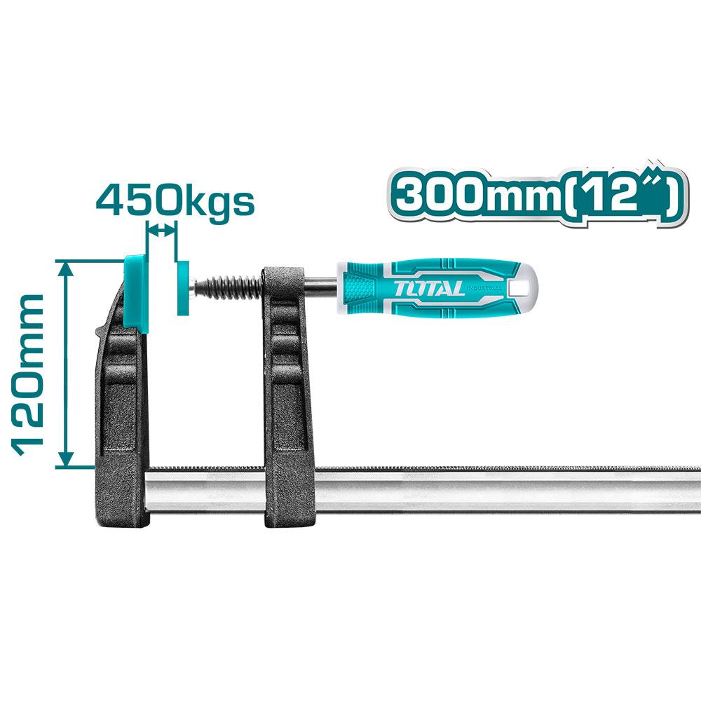 Prensa Sargento En F 120X300 Mm 12 Graduable Industrial Total Tht1321201