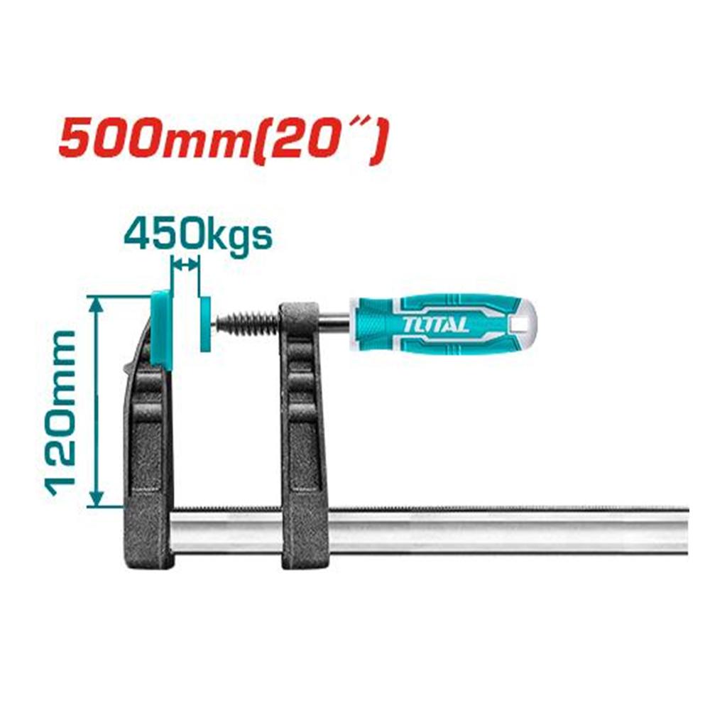 Prensa Sargento En F 120X500 Mm 20 Graduable Industrial Total Tht1321203