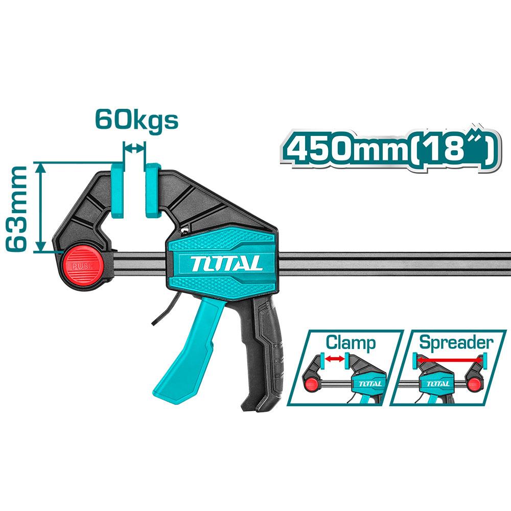 Prensa Sargento De Barra 63X450 Mm 18 Industrial Total Tht1340603