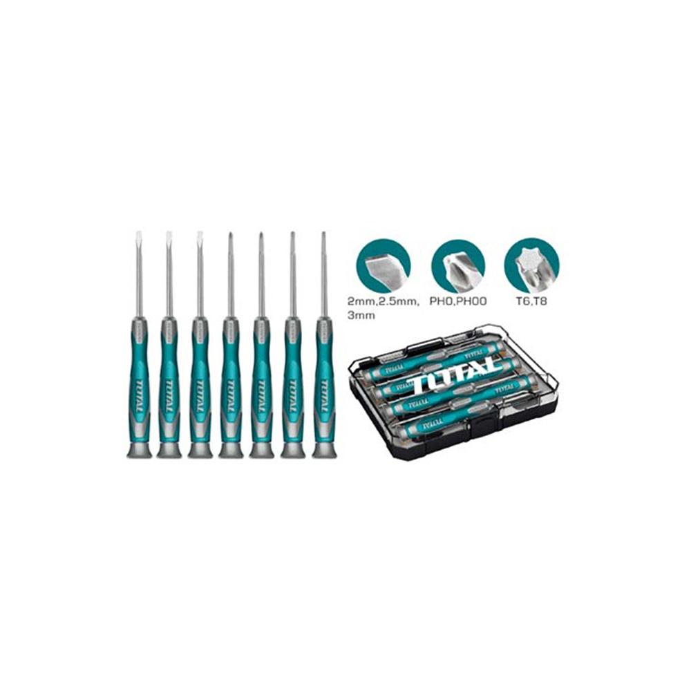 Destornillador Relojero Industrial Juego X 7 Pzs Total Tht250726