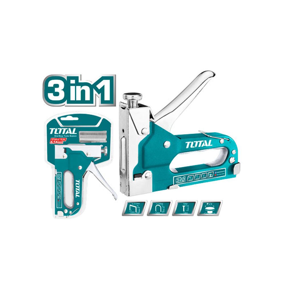 Grapadora Tapiceria 3 En 1 Fuerza Ajustable 4  14 Mm Total Tht31143
