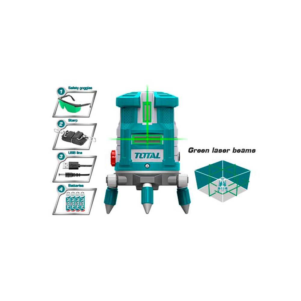 Nivel Laser 30 Mts Industrial Autonivelante Laser Verde Total Tll305205