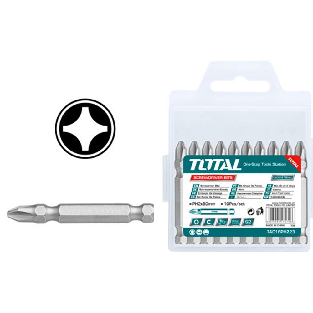 Puntas Taladro Industrial  Juego X 10 Pzs Total Tac16Ph223