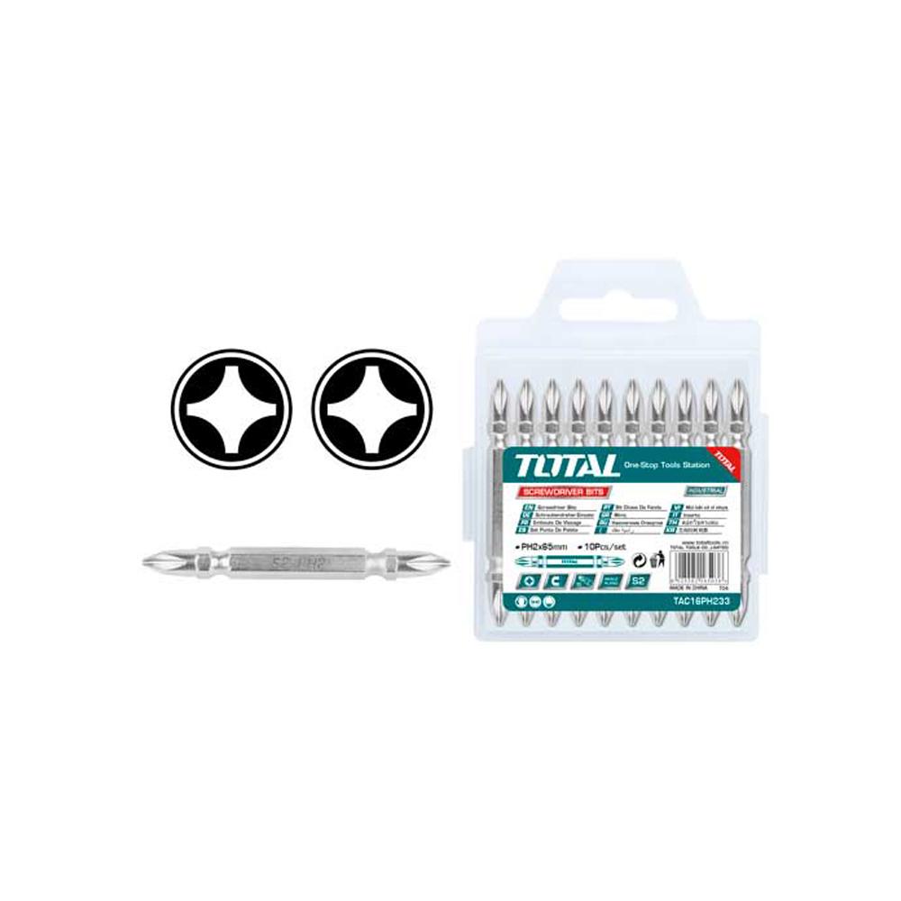 Puntas Taladro Industrial Doble Punta   Juego X 10 Pzs Total Tac16Ph233