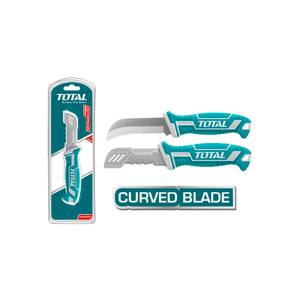 Cuchillo Pelacable 200 Mm Curvo Acero Inoxidable Total Tht51882