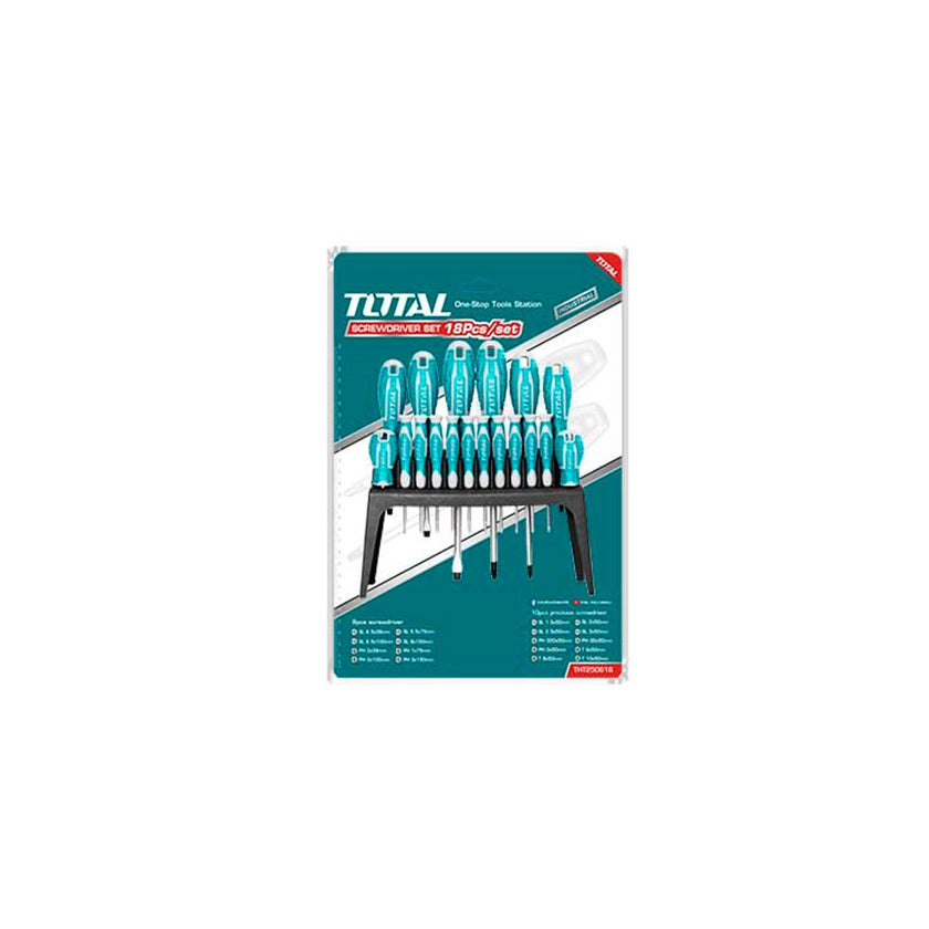 Destornillador Cromo Vanadium Juego X 18 Pzs Incluidos 10 De Presicion Total Tht250618