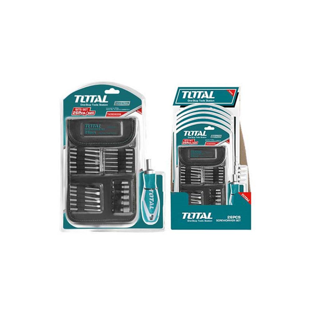 Destornillador Rache Juego X 18 Pzs Intercambiables Total Tacsd30266
