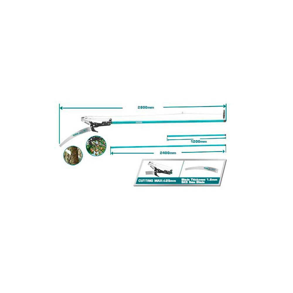 Desjarretadera 25 Mm Industrial Con Extension 2800 Mm Palo Total  Theps25281