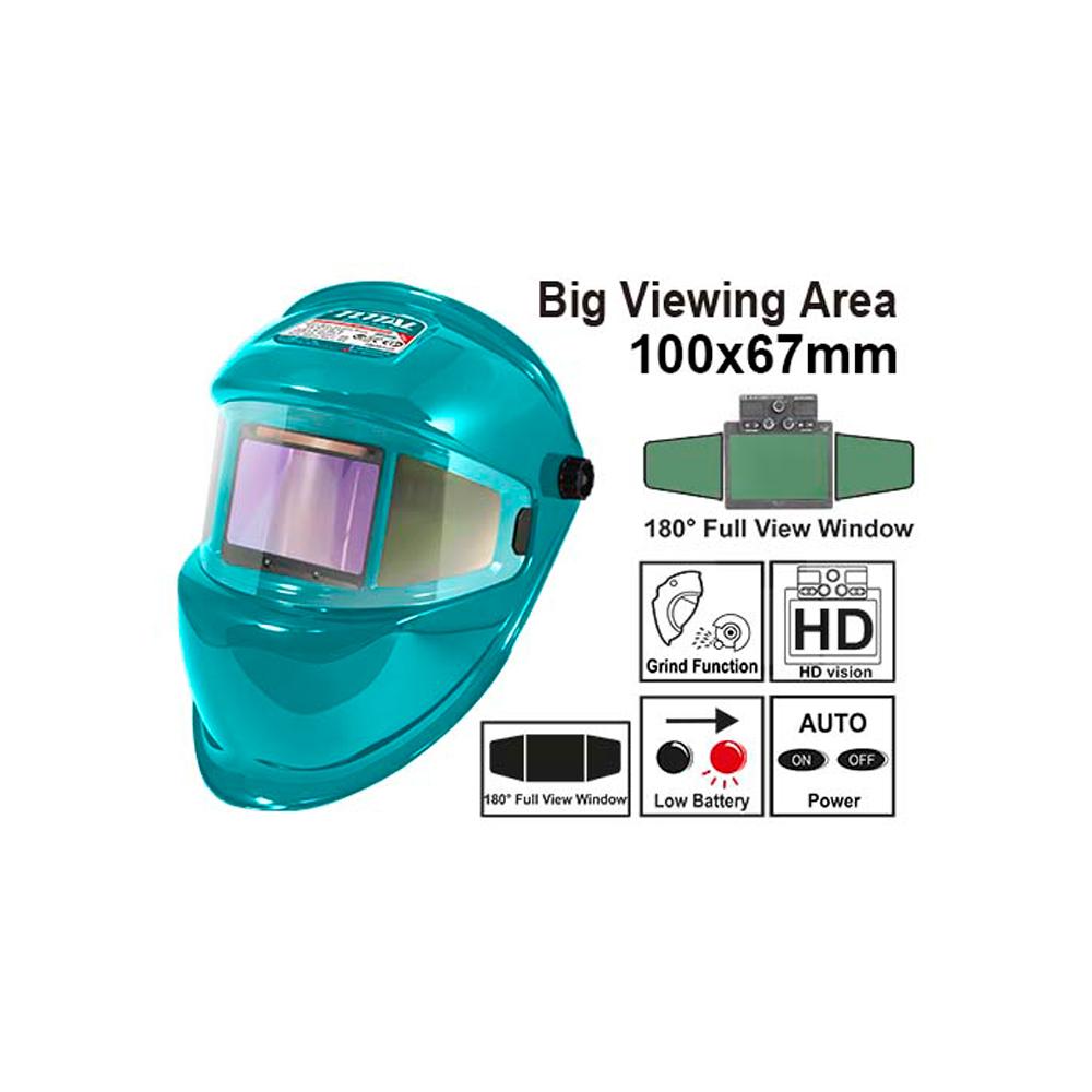 Careta Soldar Inteligente Industrial De Nylon Verde Total Tsp9103
