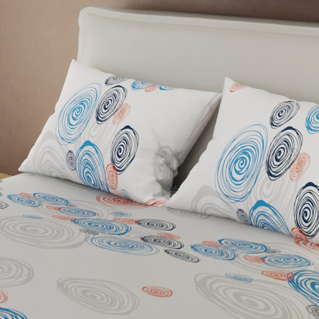 Juego De Sábanas Con Cortinas Ritmo Circular