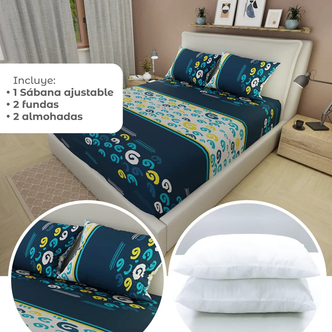 Combo 5 En 1 Azul - Amarillo