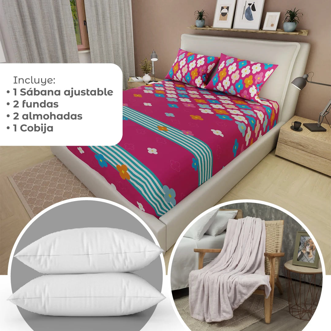 Combos Súper Confort Fucsia - Azul