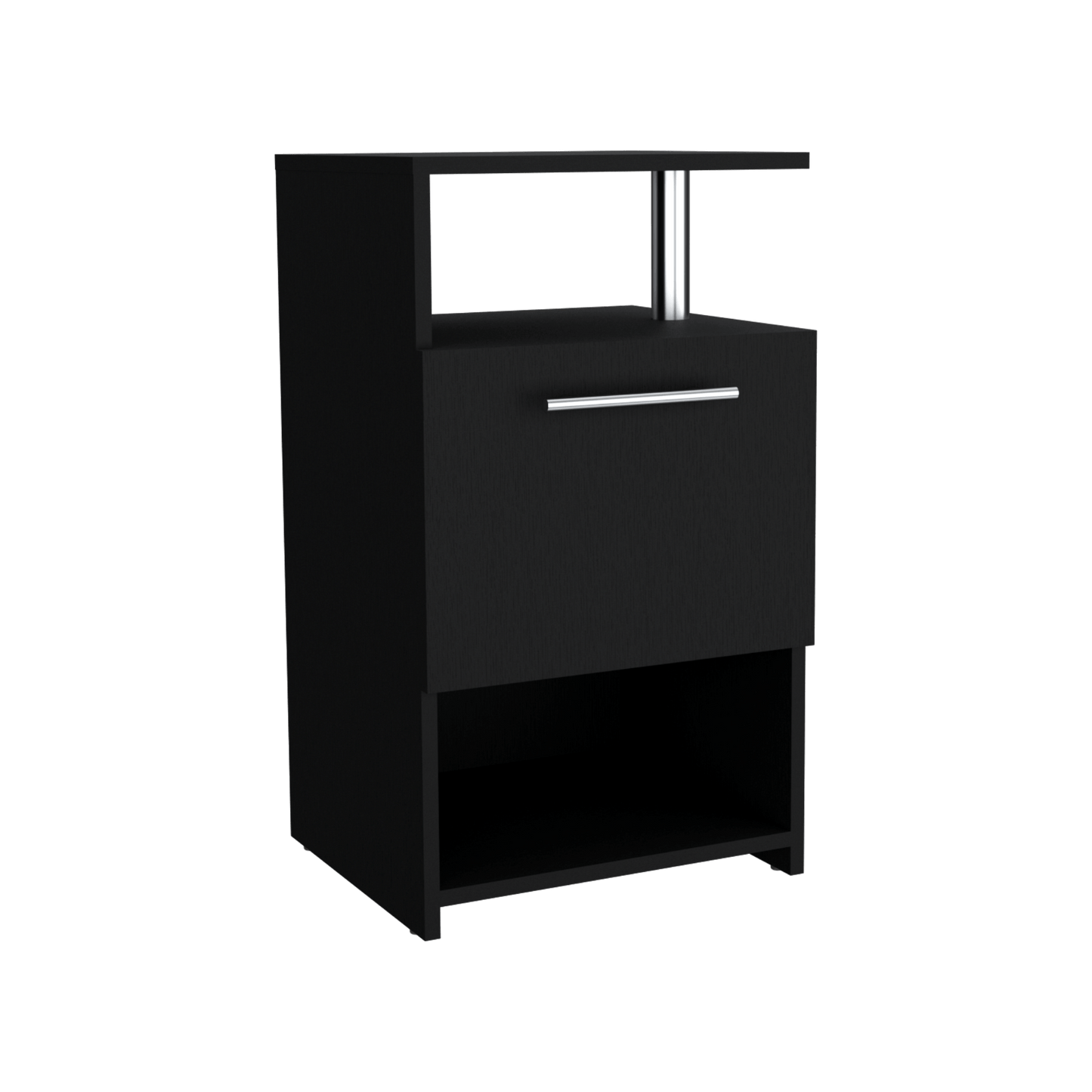 Mesa De Noche Alta Jena 70X40X36 Rta Wengue