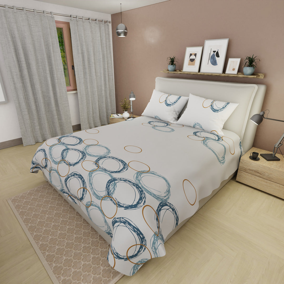 Juego De Sábanas De 250 Hilos Aros Al Viento