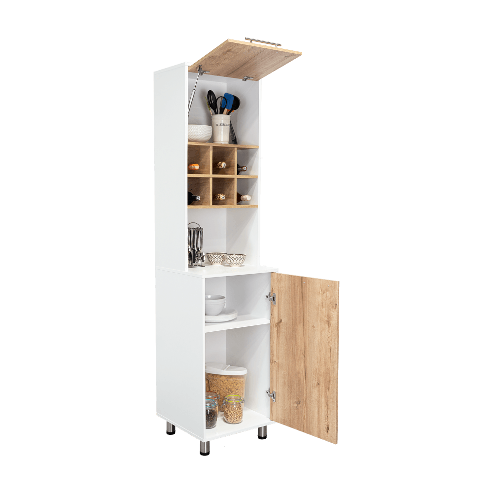 Mueble Alacena Attica Rta 204X50X49 Rta Blanco Duna