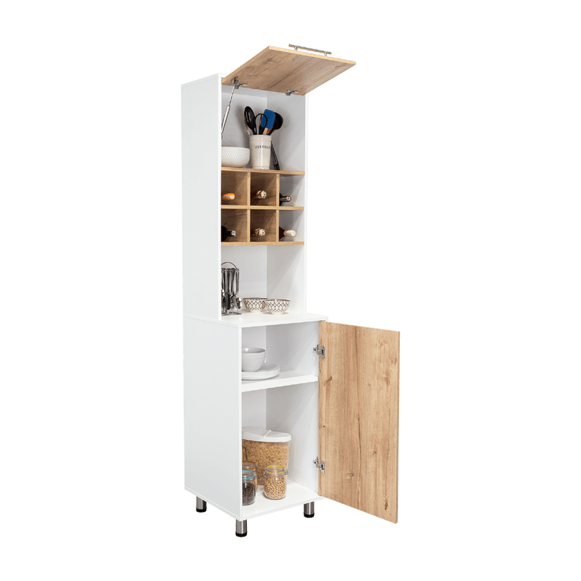 Mueble Alacena Attica Rta 204X50X49 Rta Blanco Duna