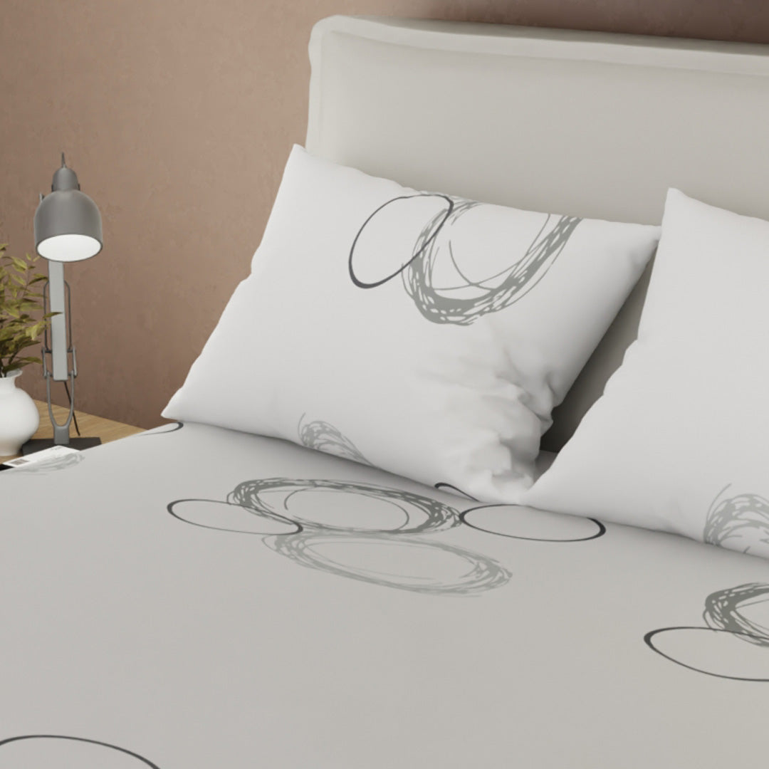 Juegos De Sábanas 250 Hilos Aros Al Viento Negro