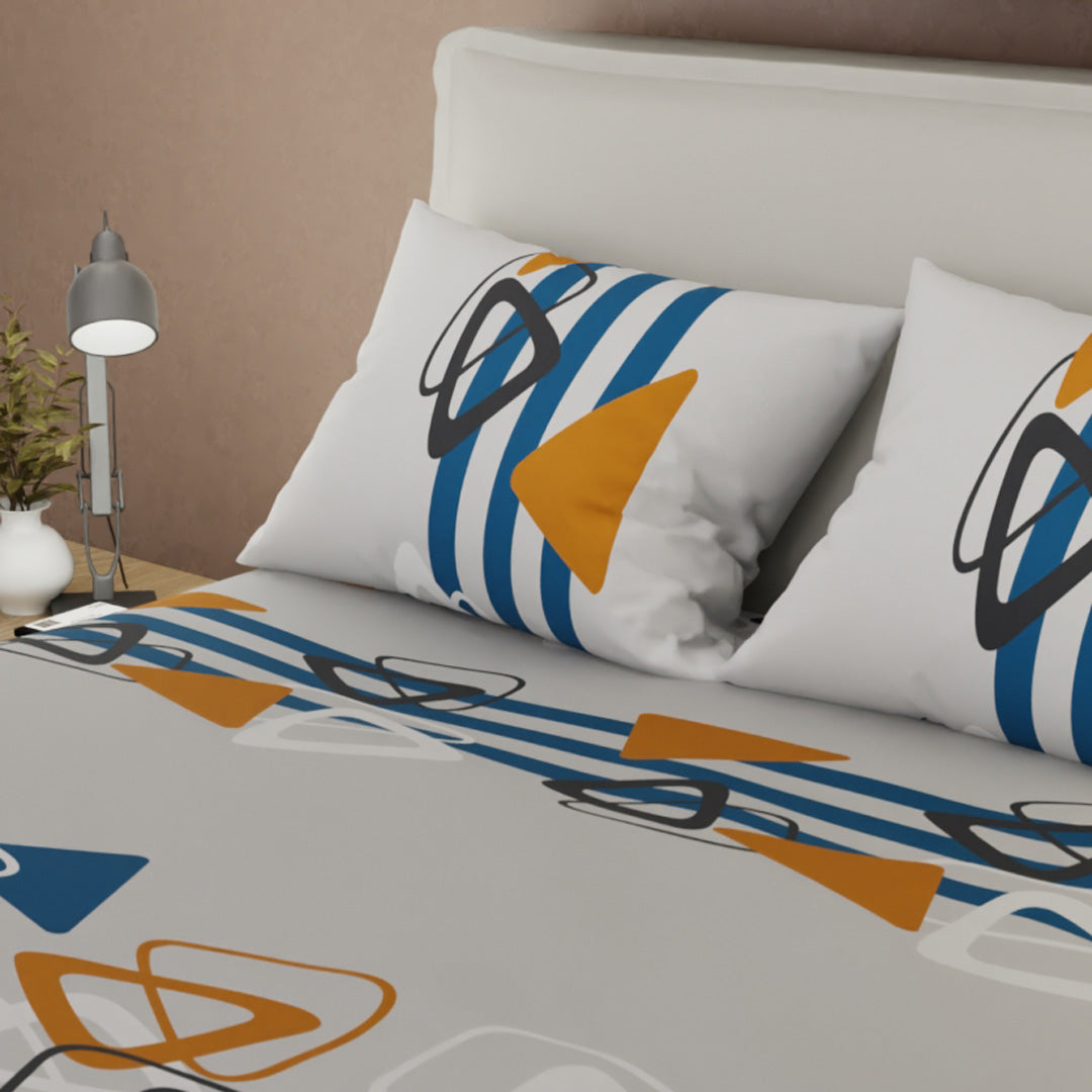 Juego De Sábanas Con Cortinas Vórtice Cromático