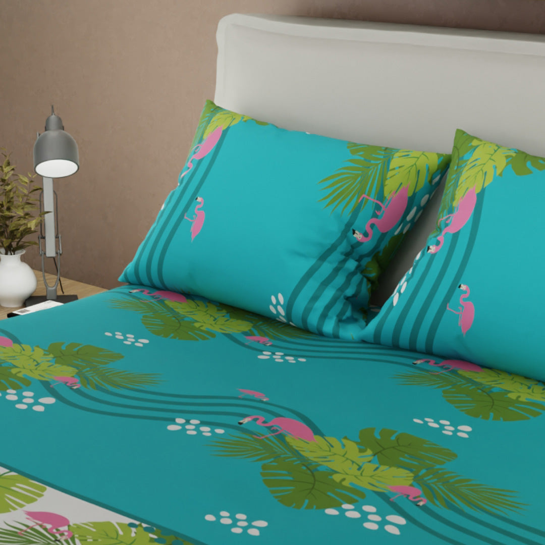 Juego De Sábanas Microfibra Suavizada Paraíso Tropical