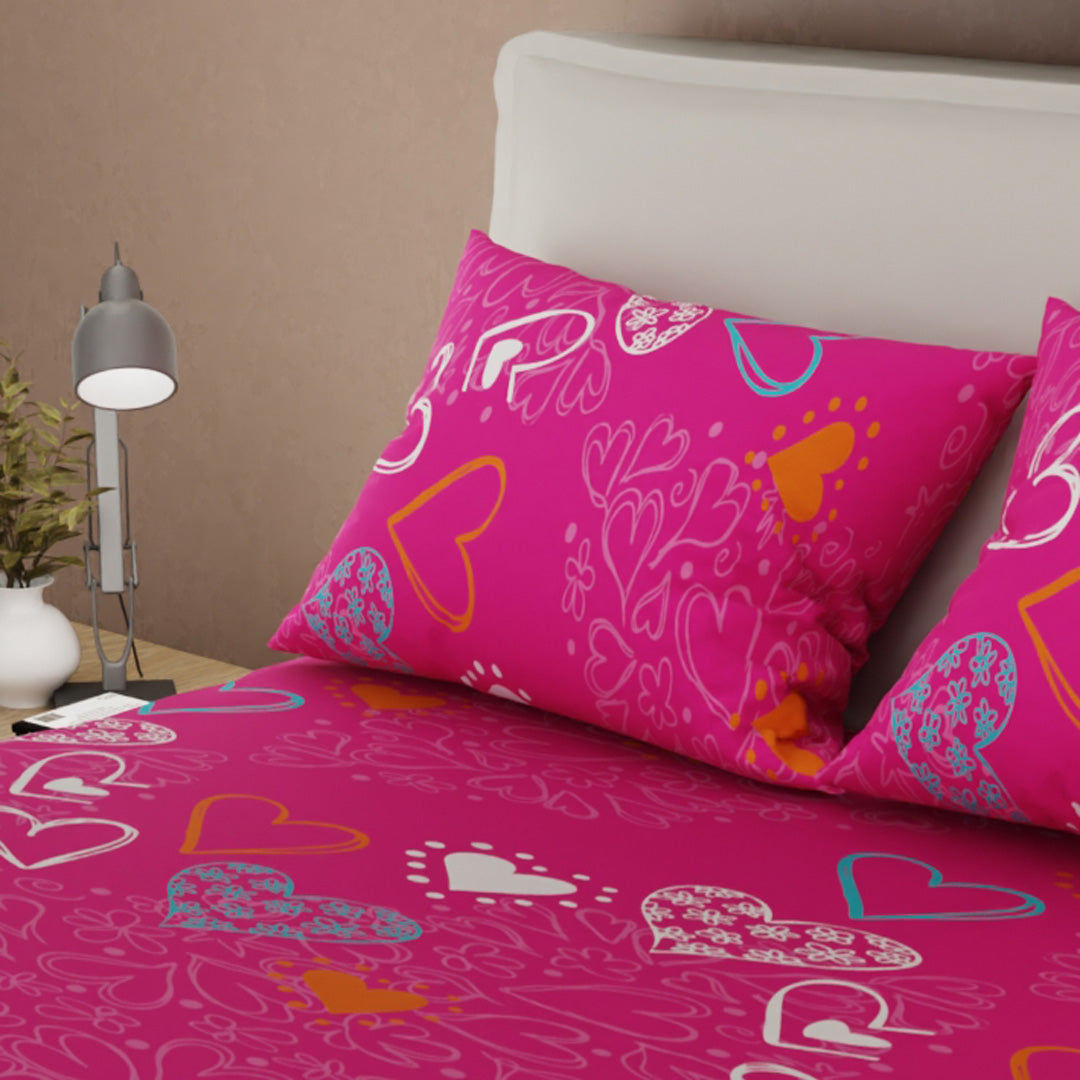 Sábana Ajustable Love & Color Fucsia