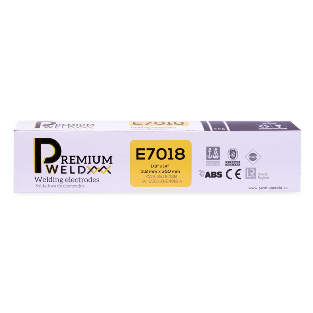 Soldadura De Electrodo Pw7018  18 Blanca Premium Weld Caja X 5 Kls 70181