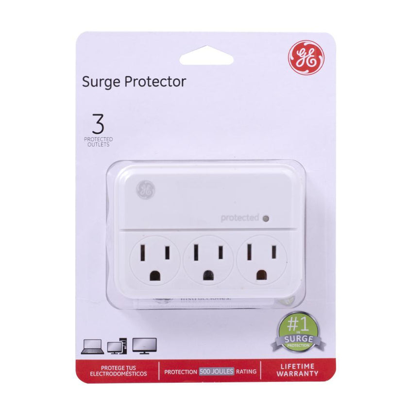Toma Multiple X 3 De Pared Supresor De Picos 450J General Electric Ge35122