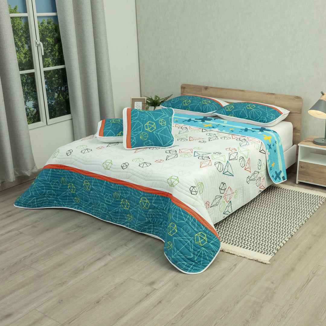 Cubrelecho Estampado Prensado Doble Faz Código X Urban