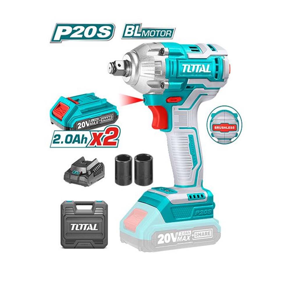 Pistola Impacto Inalambrica 12 20V 300Nm Incluye 2 Baterias 1 Cargador Super Select Total Utiwli2038