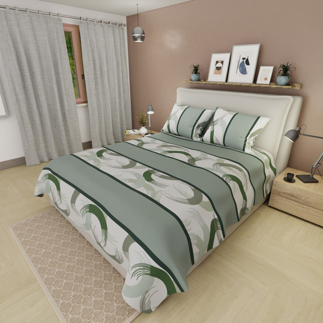Juego De Sábanas 180 Hilos Susurro Verde