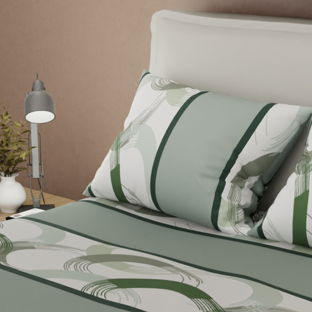 Juego De Sábanas 180 Hilos Susurro Verde