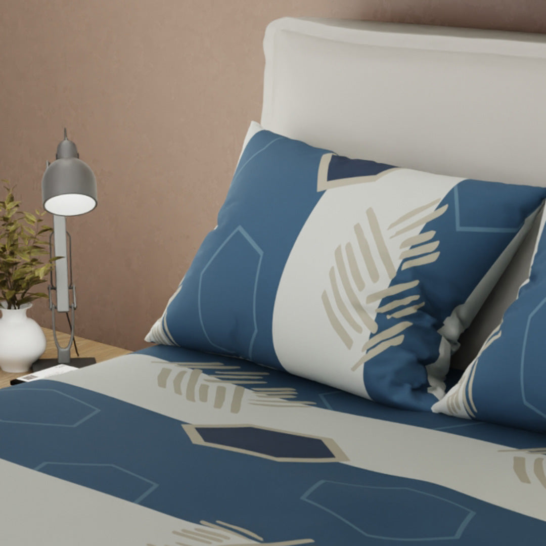 Juego De Sábanas 180 Hilos Horizonte Azul