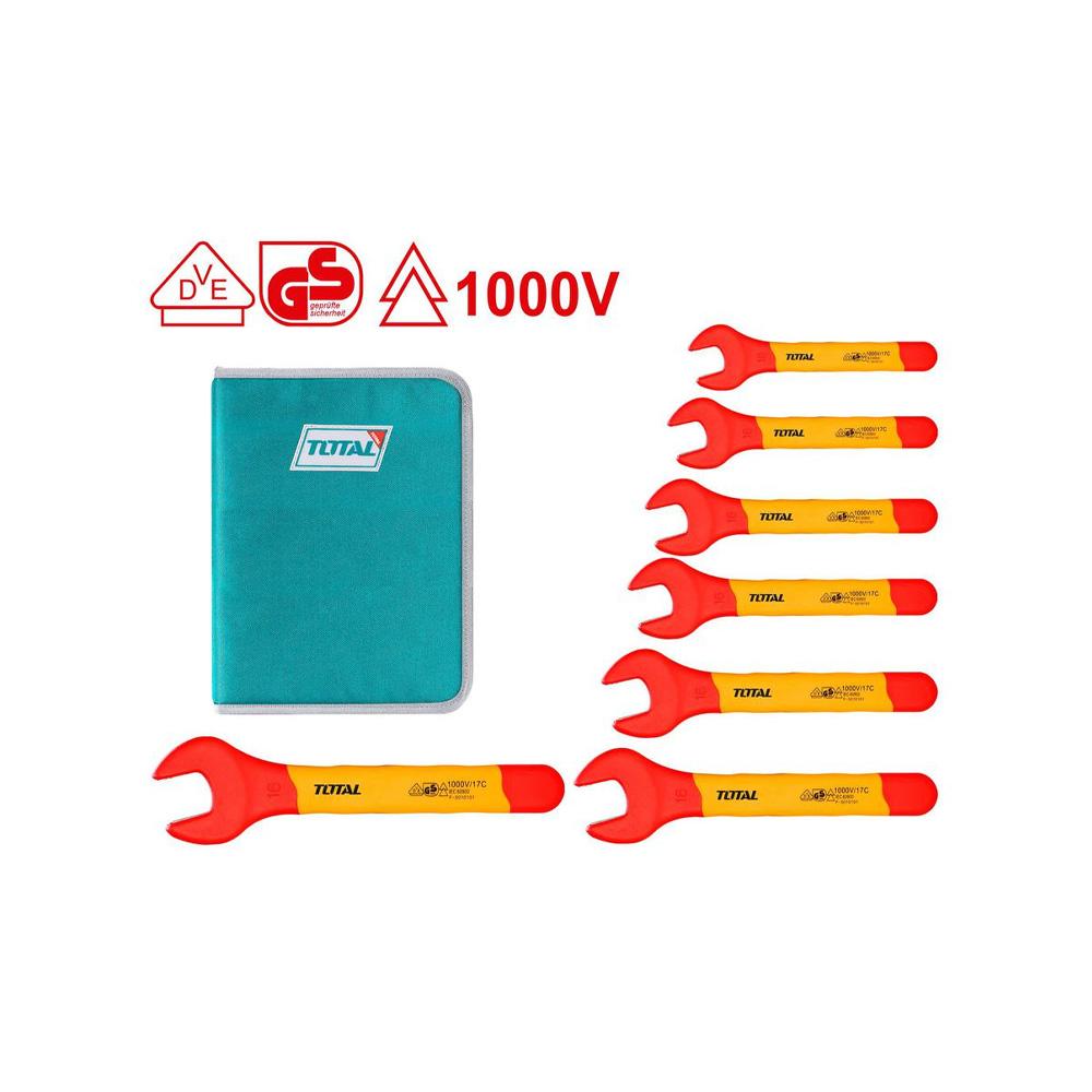 Juego Llave Mixta Aislado X 7Pcs Industrial Total  Thkispa0701