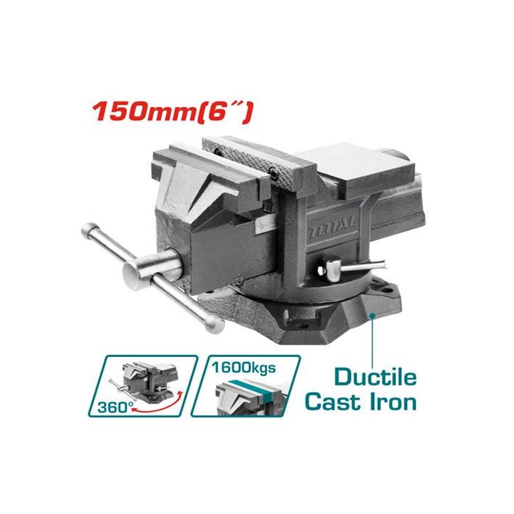 Prensa De Banco 6 Con Base Giratoria Capacidad De Sujecion 1600 Kgs Total Tht6166