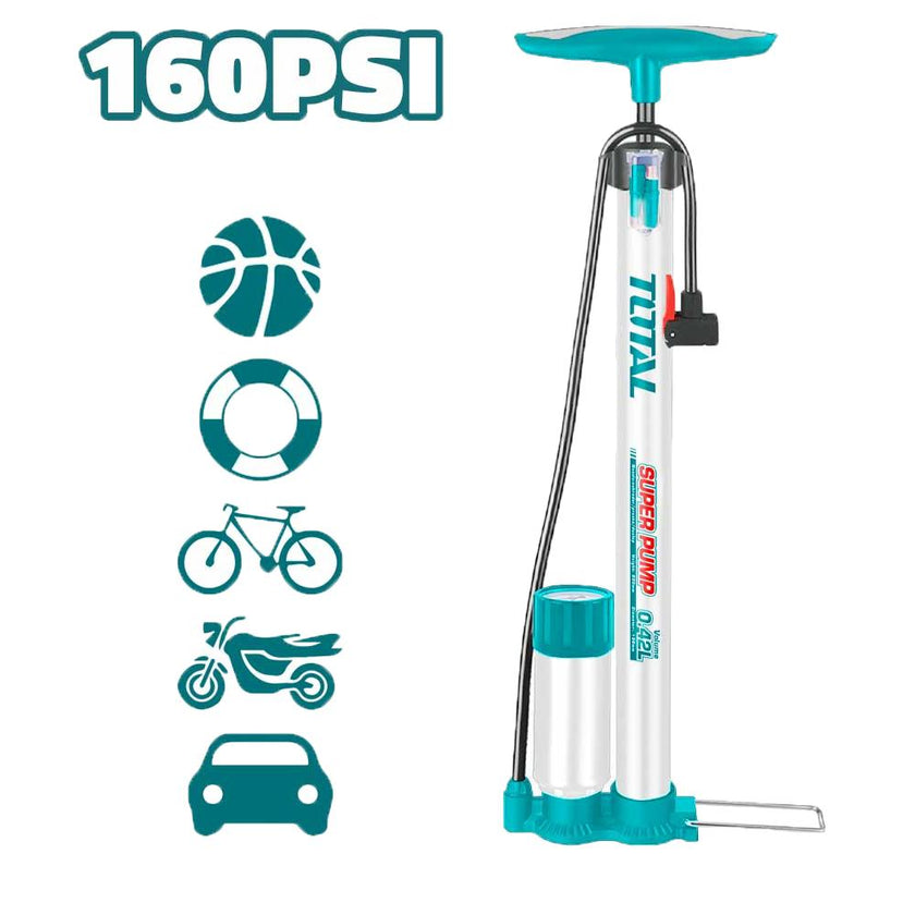 Inflador De Pie 140Psi Con Soporte Total Tmpp3811