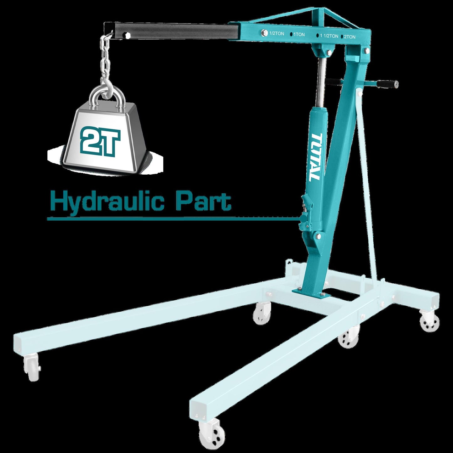 Grua Hidraulica Para Pluma 2T Industrial Total  Tht110212