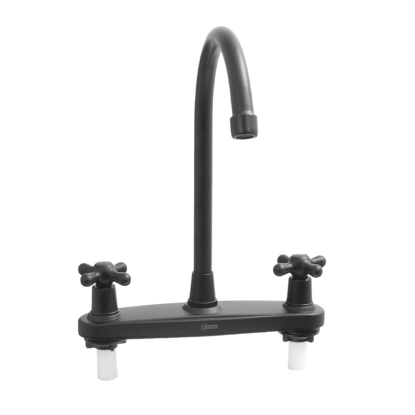 Mezclador Lavaplatos Cuello Ancho Cruceta Negro Mate Uduke Ht1555