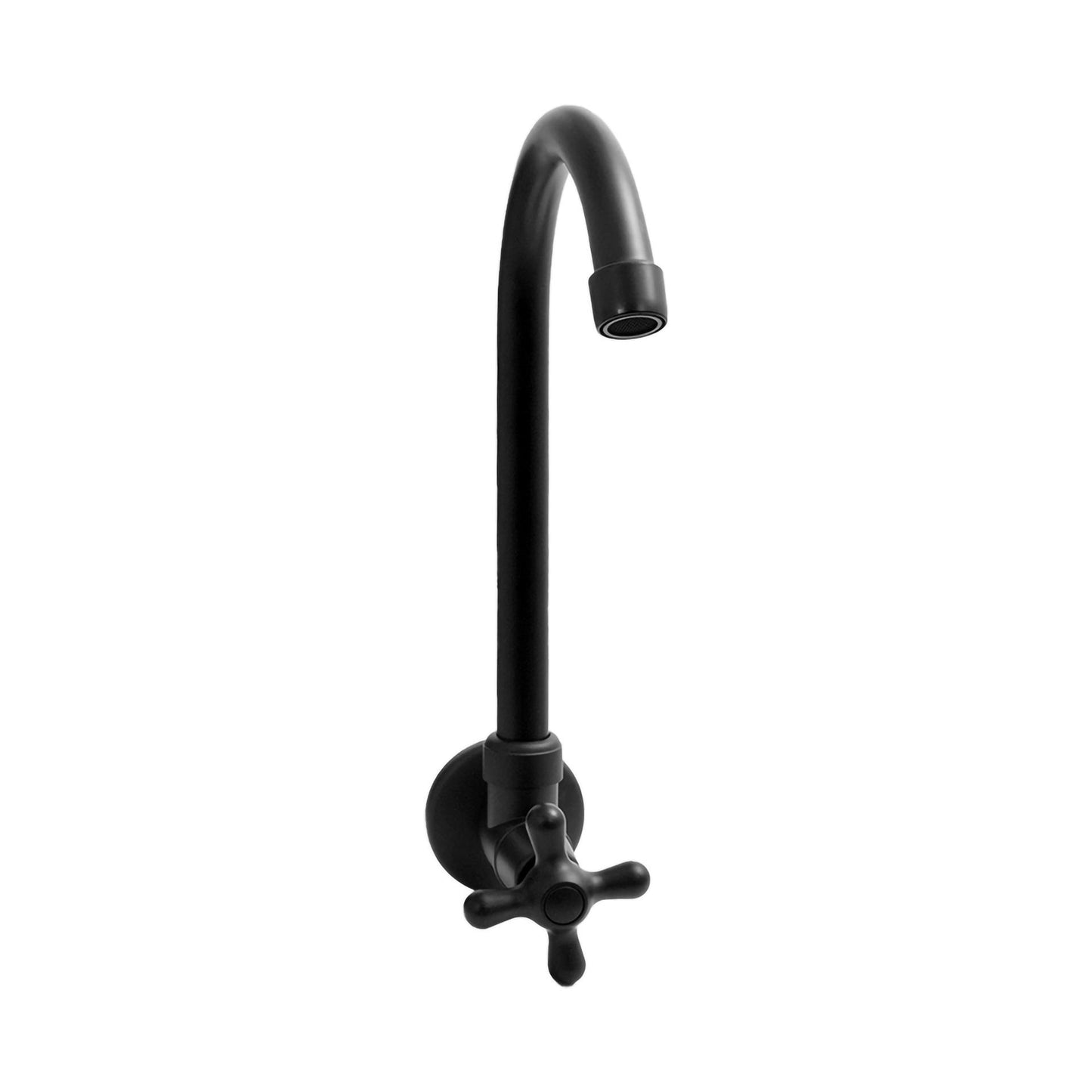 Llave Cuello Ganso Pcruceta Pared  Negro Mate Uduke Ht1560