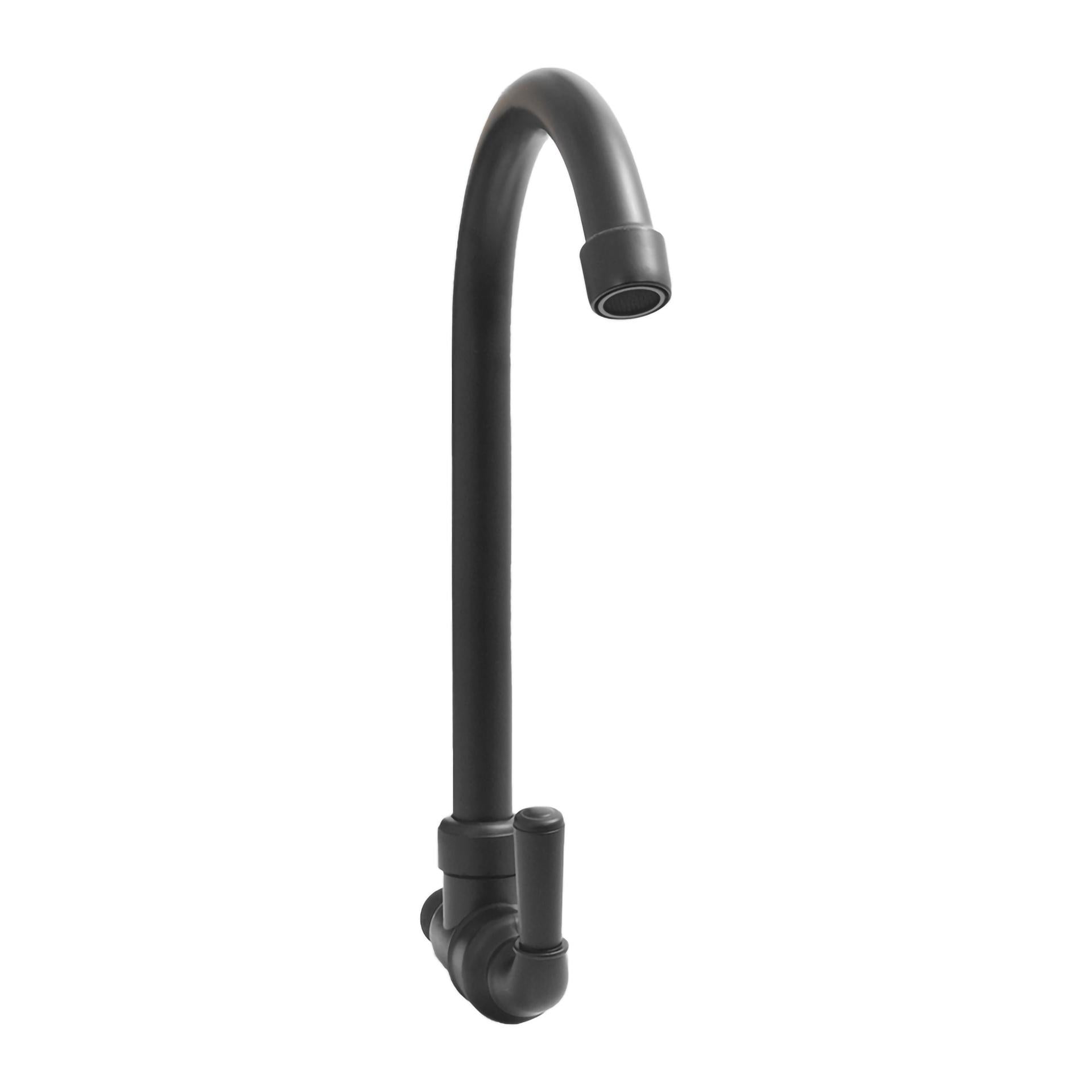 Llave Cuello Ganso Paleta Pared  Negro Mate Uduke Ht1561