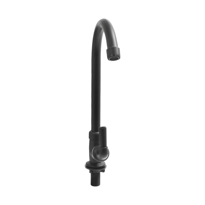 Llave Cuello Ganso Paleta  Mesa Negro Mate Uduke Ht1562