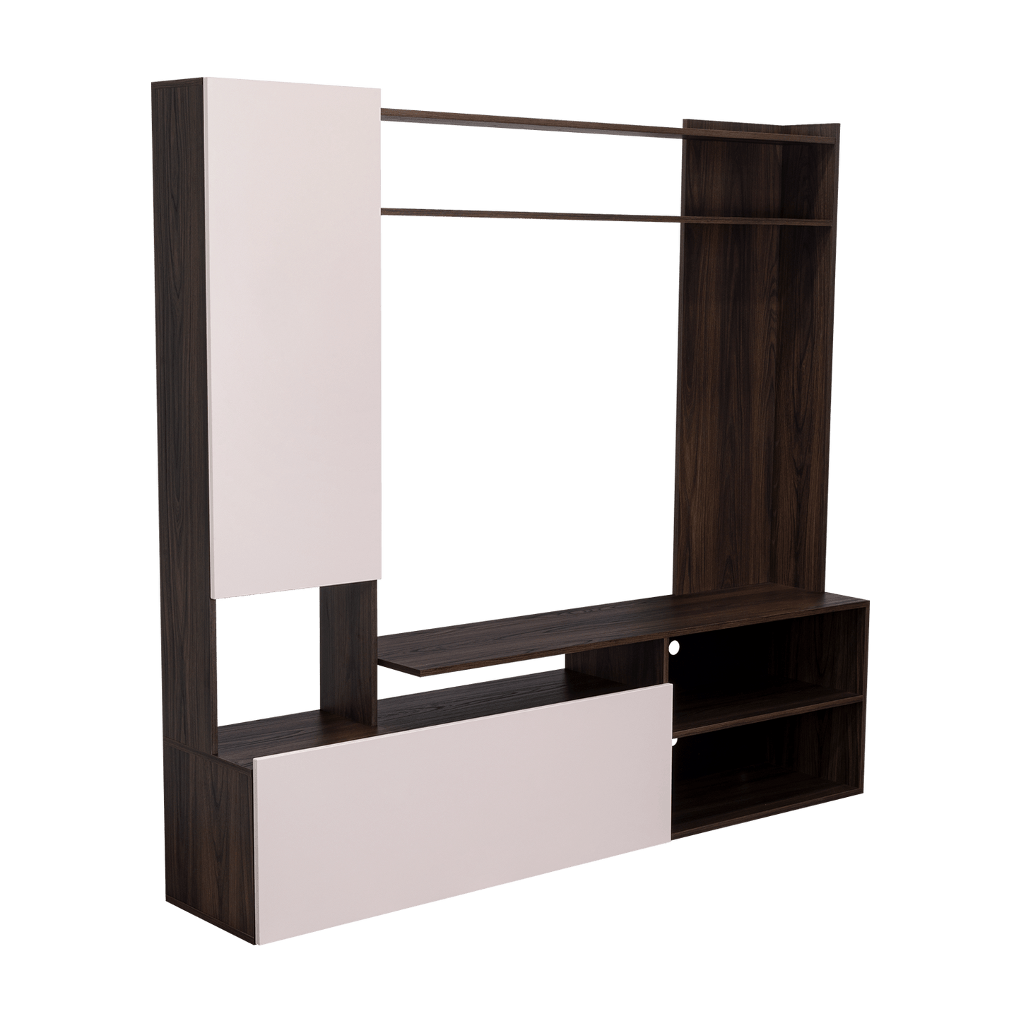Centro De Tv 60" Renens 167X178X36 Rta Nogal Capri