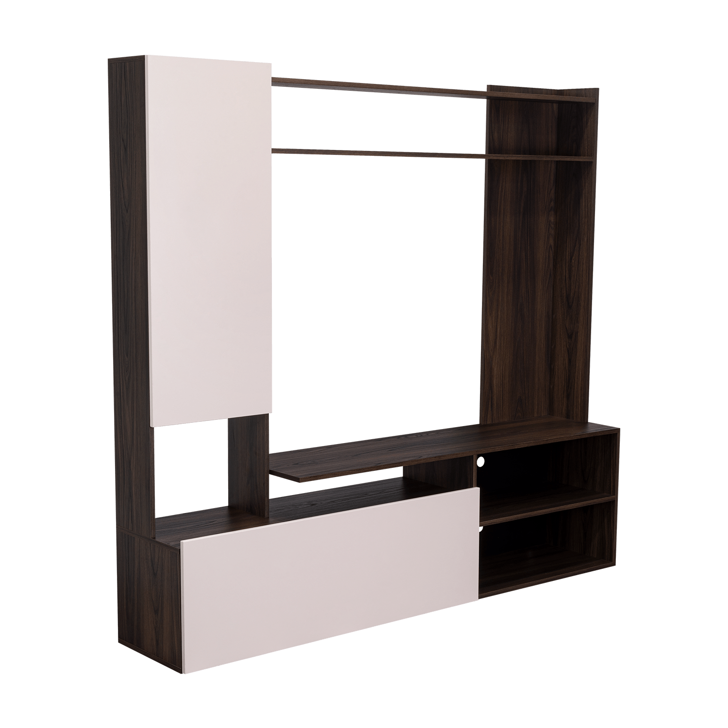 Centro De Tv 60" Renens 167X178X36 Rta Nogal Capri