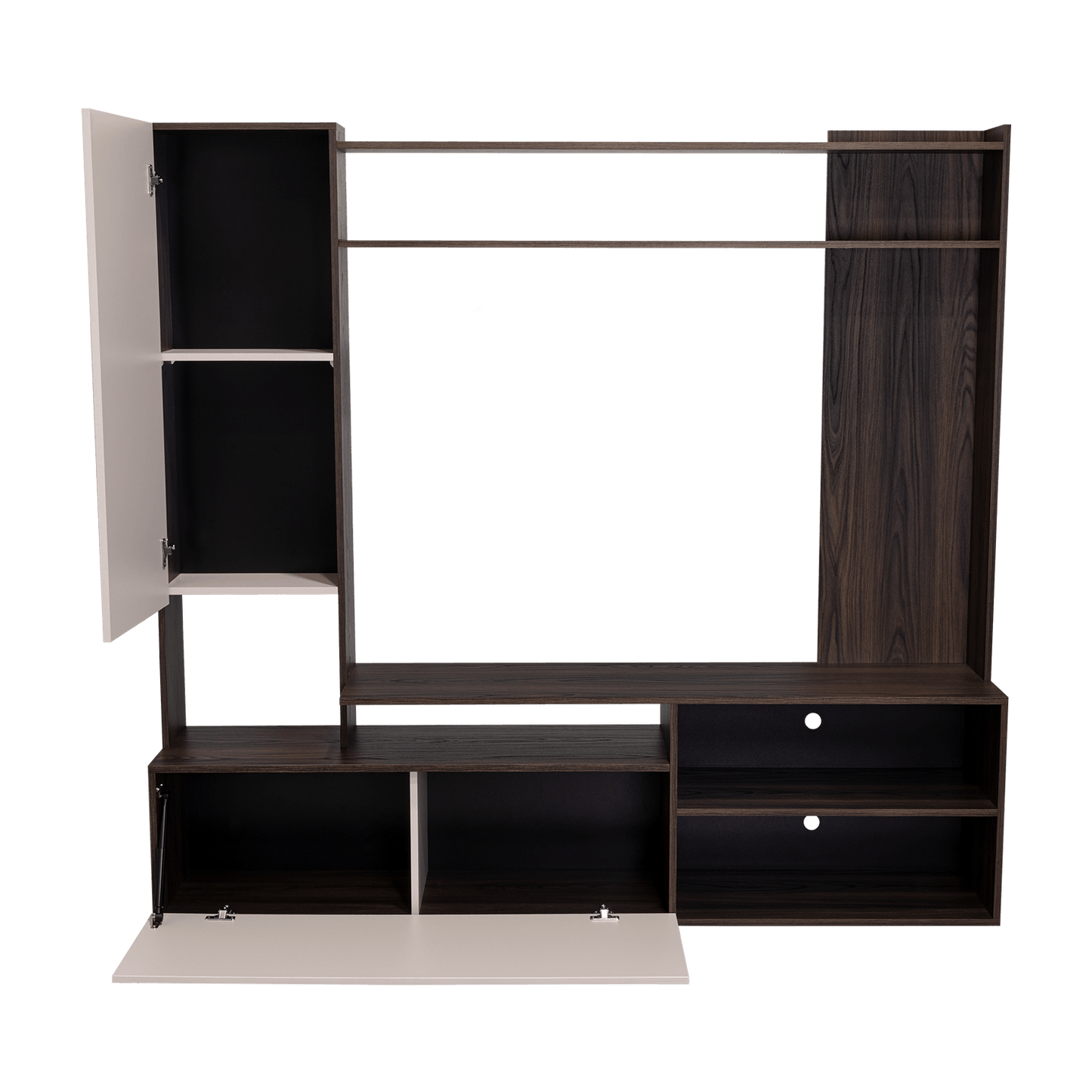 Centro De Tv 60" Renens 167X178X36 Rta Nogal Capri